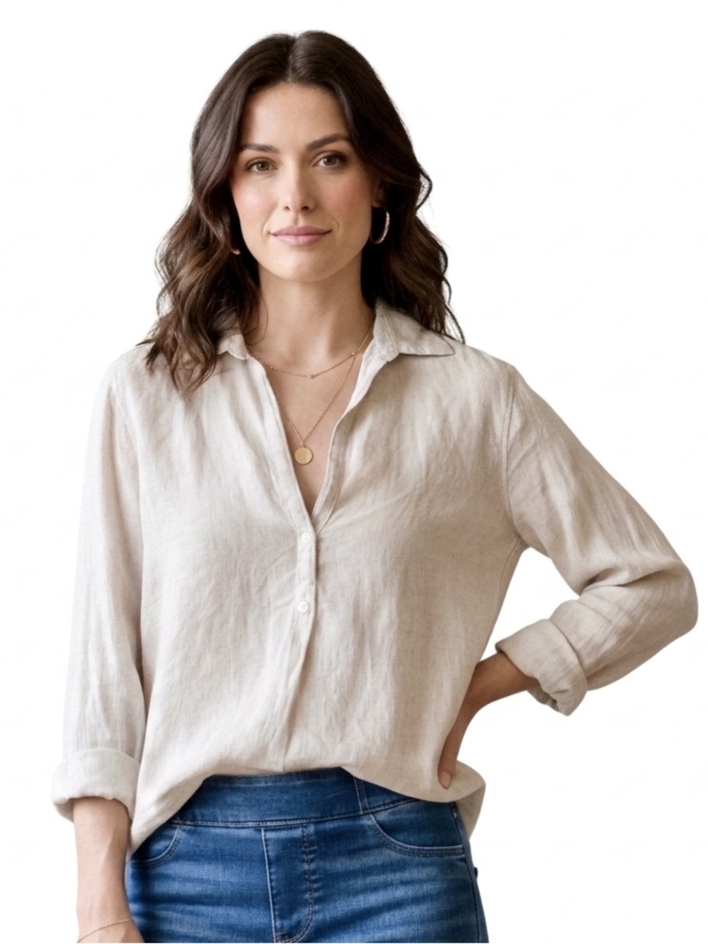 GAP Beige Linen Shirt